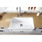 Gourmetier Solid Surface Stone Apron Front Farmhouse Sgl Bowl Kitchen Sink, White GKFA331810SQ - alternate 3